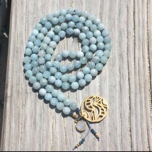 Aquamarine Mala Necklace